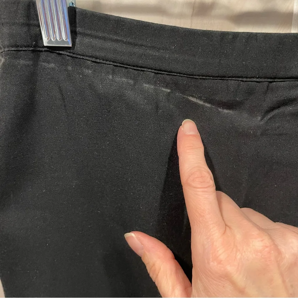Classic vintage Annees Lauder midi pencil skirt pockets sexy office siren silk Black Size M - Image 9