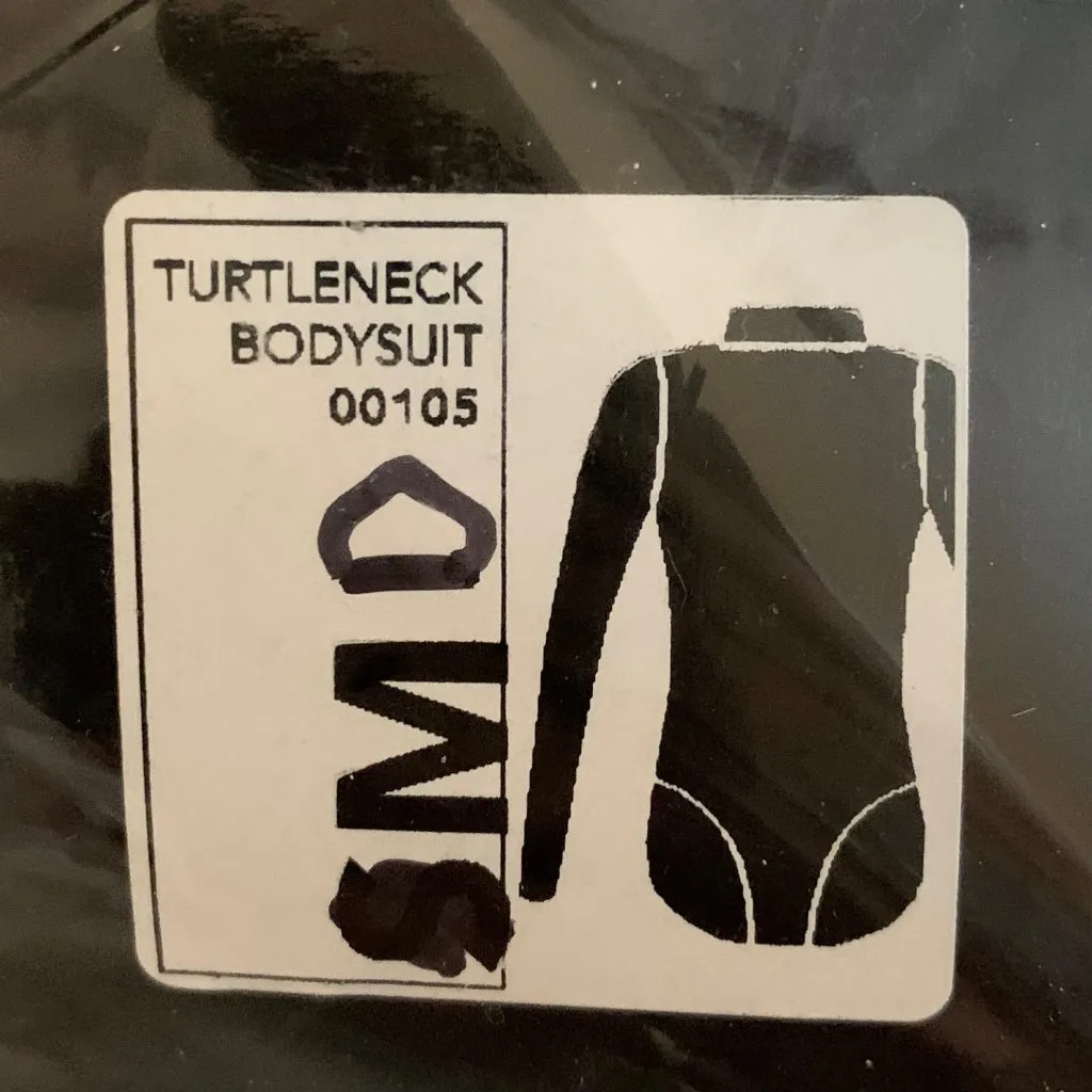 Cheer Fantastic Long Sleeve Bodysuit Leotard Mockneck Zip Back M Navy Blue Size M - Image 3