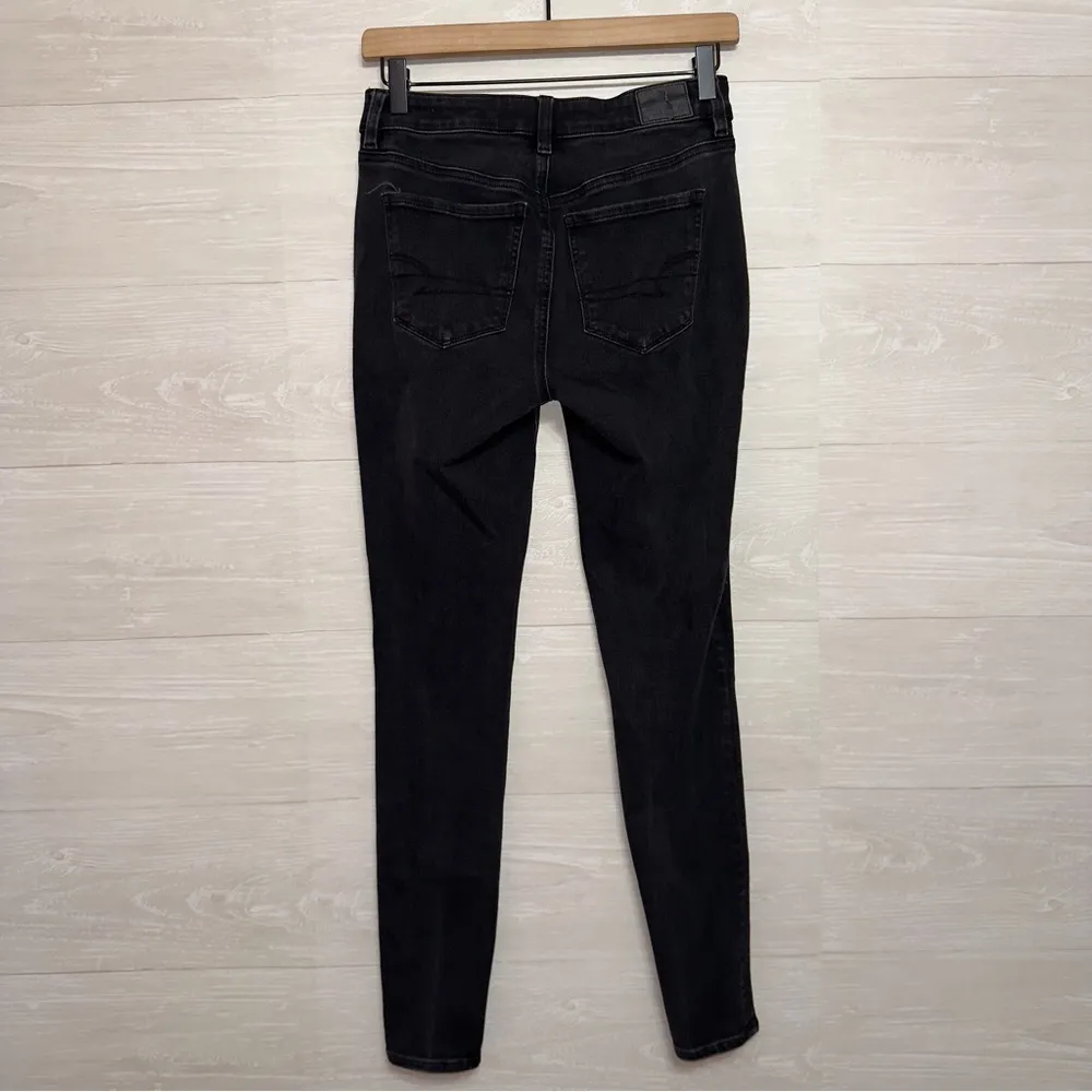 American Eagle Dream Stretch Women's Black High Rise Jegging Skinny Jeans 4 long - Image 8