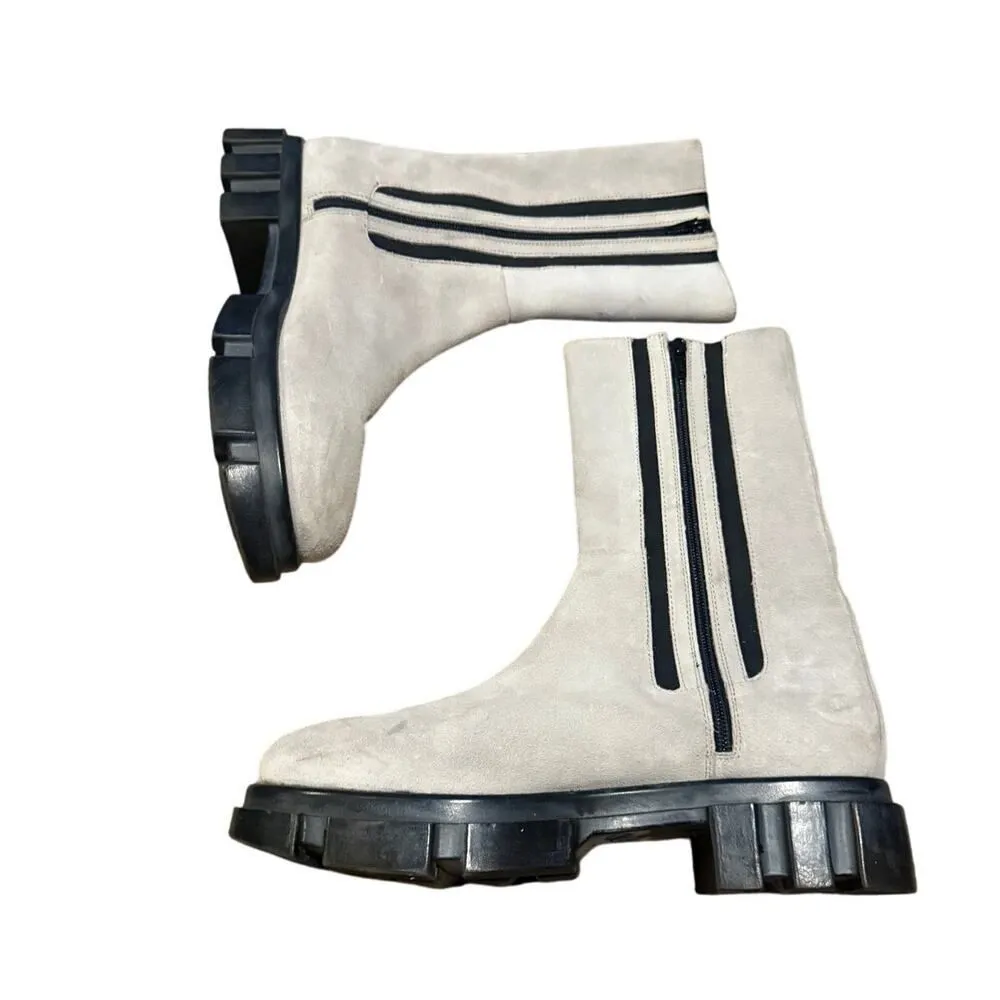 Free People Brooks Lug Sole Chelsea Boot Grey Suede Sz. 41 (US 11) - Image 2