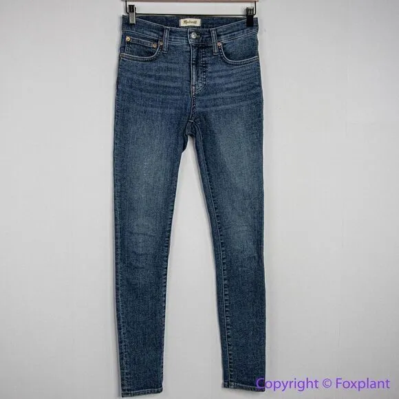 NEW Madewell Tall 9" Mid-Rise Skinny Jeans in‎ Heathfield Wash, 25T - Image 4