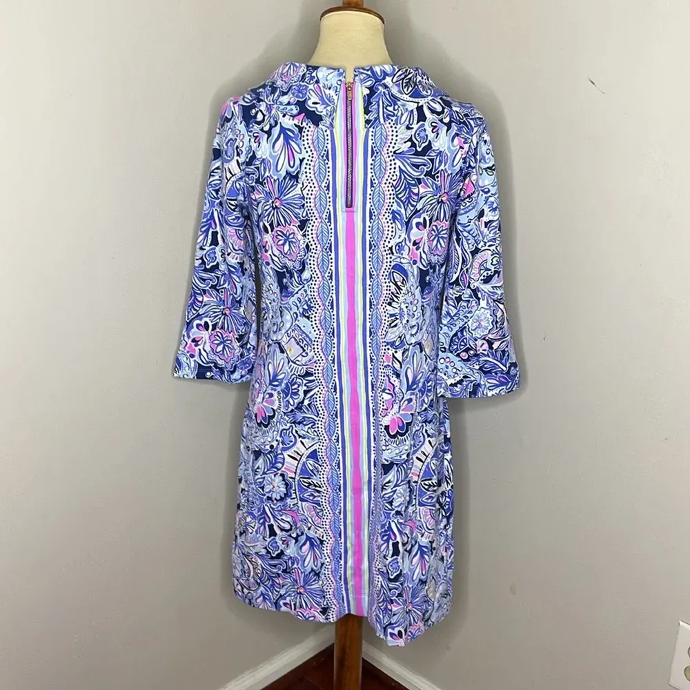Lilly Pulitzer Namastay In The Jungle SARALYN‎ KNIT DRESS Iris Blue - Image 4