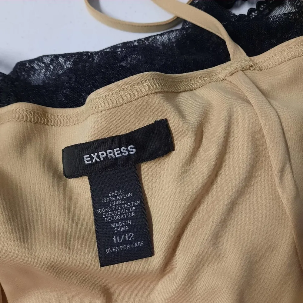 Vintage Y2K Express Juniors Dress Size 11/12 Black Lace - Image 7