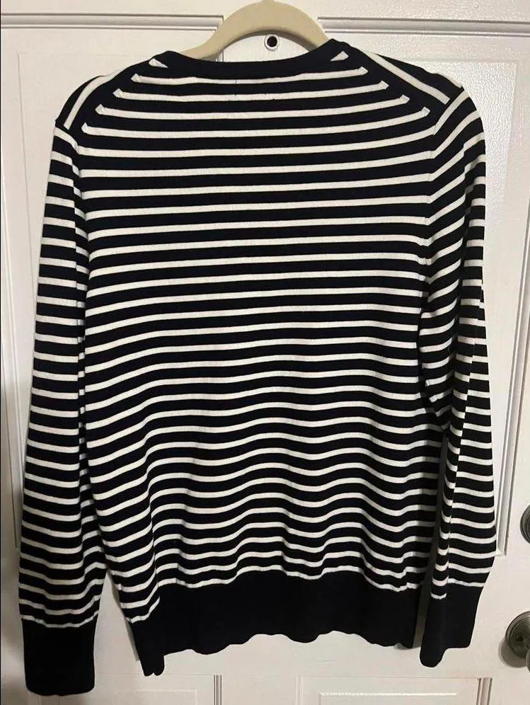 Tommy Hilfiger V-Neck Striped Sweater size X-Large - Image 3