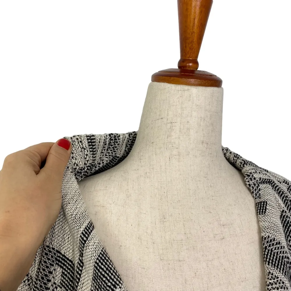 Zero + Maria Cornejo Virgin Wool Blend Knit Duster Cardigan Black Size M - Image 6