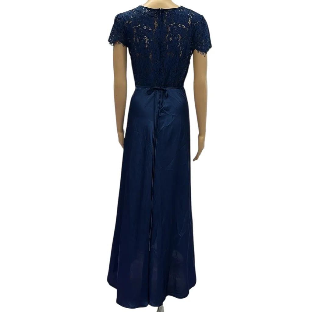 Showpo Kiss Of True Love Blue Lace Bodice Wrap Skirting Maxi Dress Womens 6 - Image 10