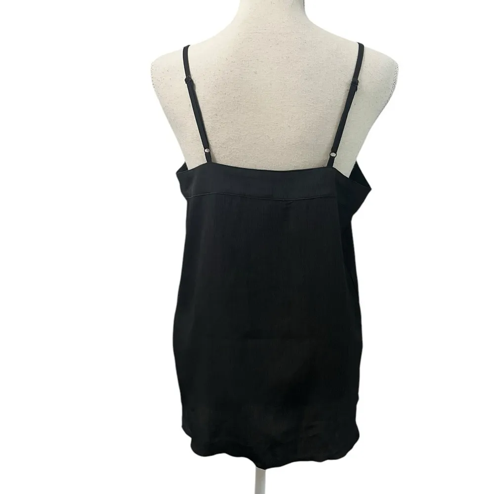 NWT Wishlist Apparel Black Sleeveless V Neck Camisole Adj. Spaghetti Straps M - Image 5