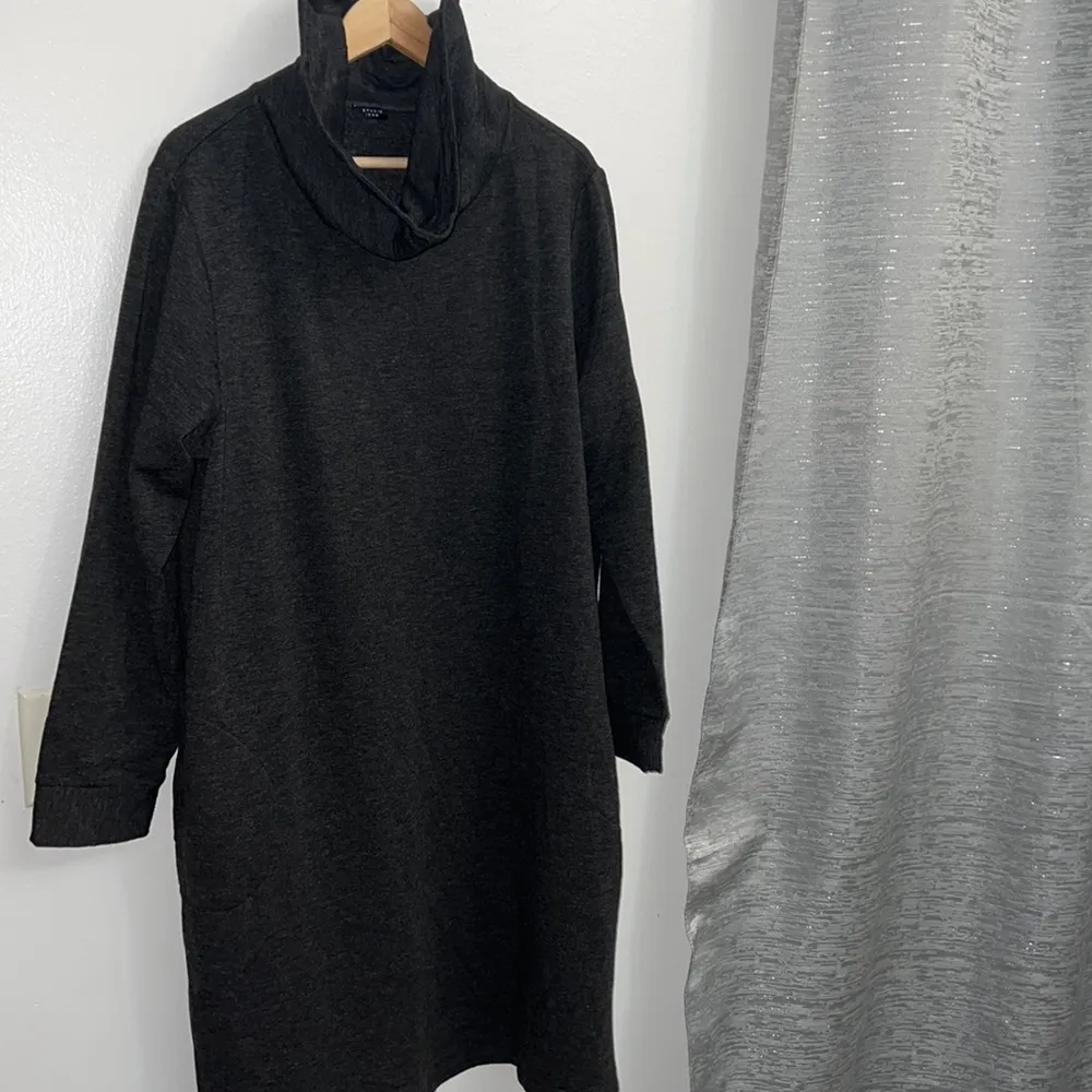 NWOT 1X 3X Studio 1886 Grey Cowel Neck Sweater Dress with pockets - Image 2