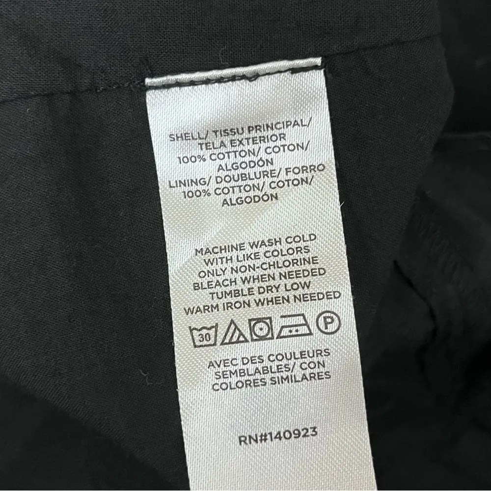 LOFT Black Lace-Up Swing Mini Dress Women’s M Goth Dark Preppy Coastal Moto - Image 11