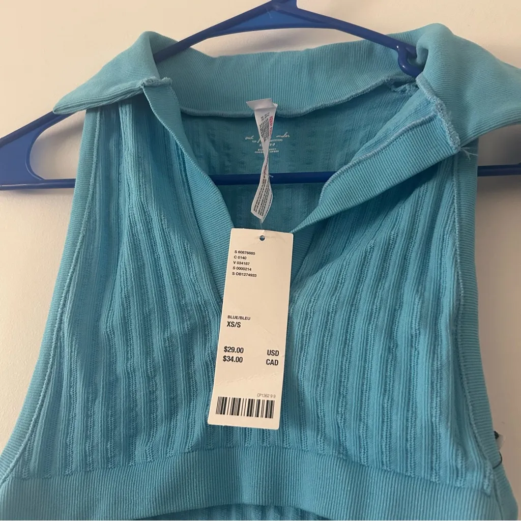 NWT Out From Under Break Point Collared Cropped Top Size XS/S - Image 5