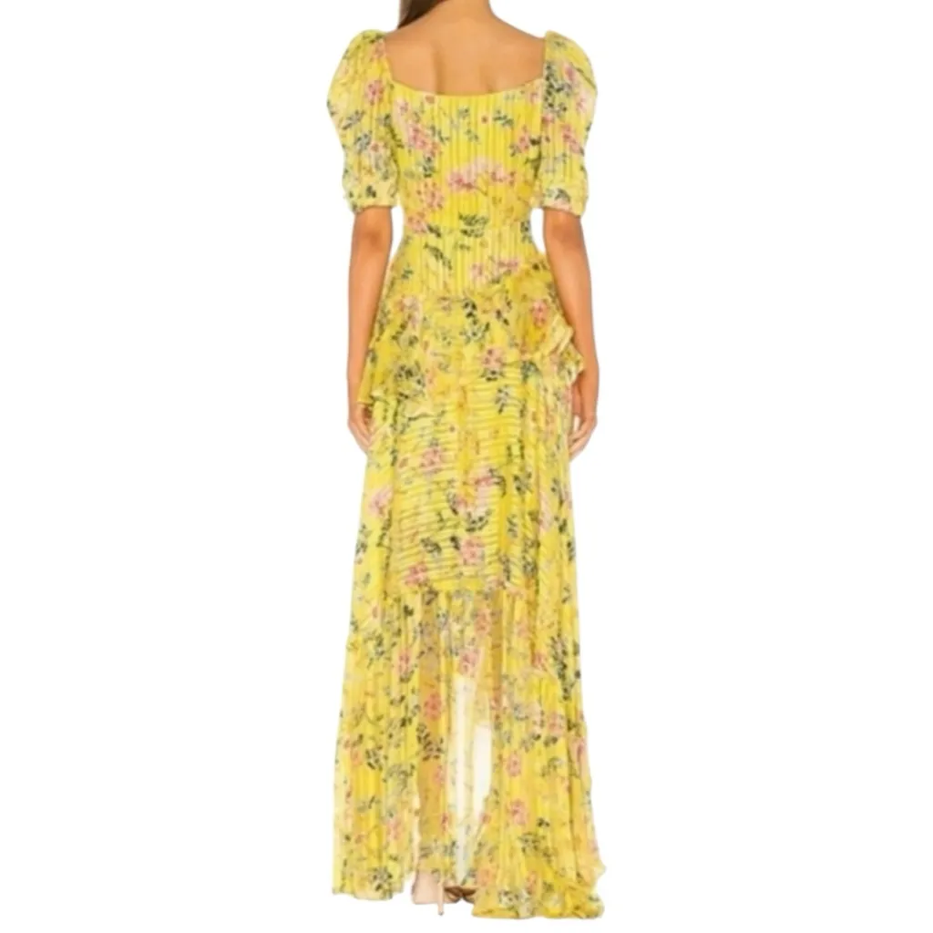 HEMANT and NANDITA Women’s Size S Yellow Floral Eden Maxi Dress - Image 7