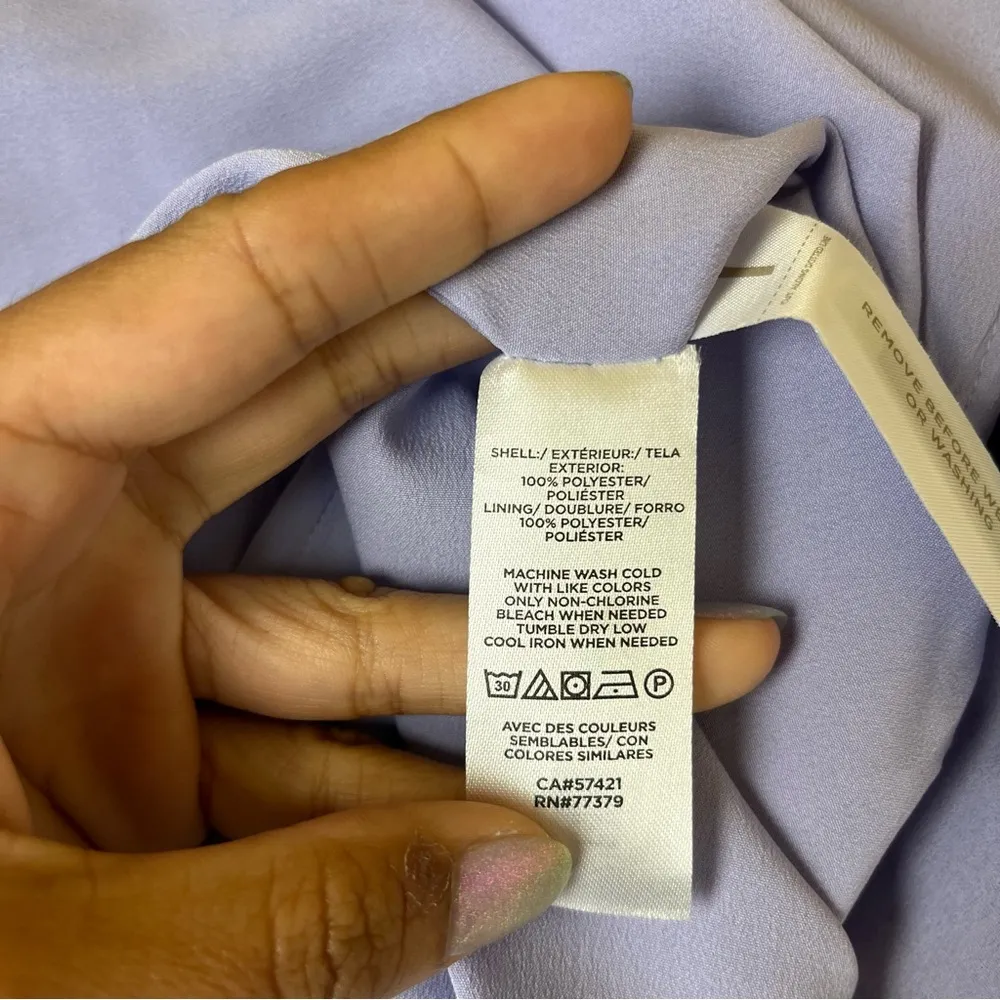 Ann Taylor Flounce Halter Dress in Lilac - Image 7