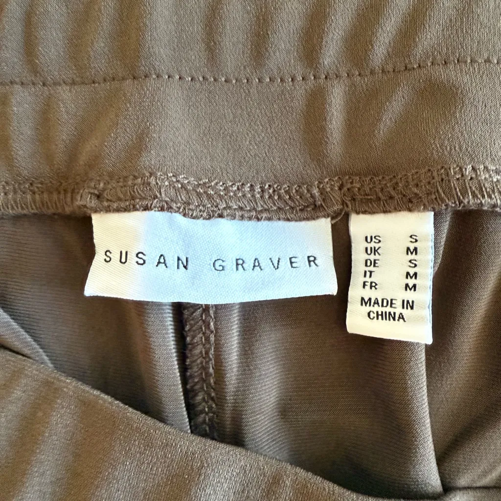 Susan Graver  Pull On Pants Brown Small NWOT - Image 4