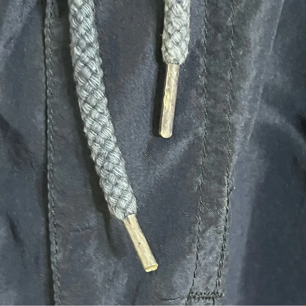 Women’s Vintage Kriss Kross‎ 100% Silk Navy Blue Joggers Size Large Ankle Zip - Image 5