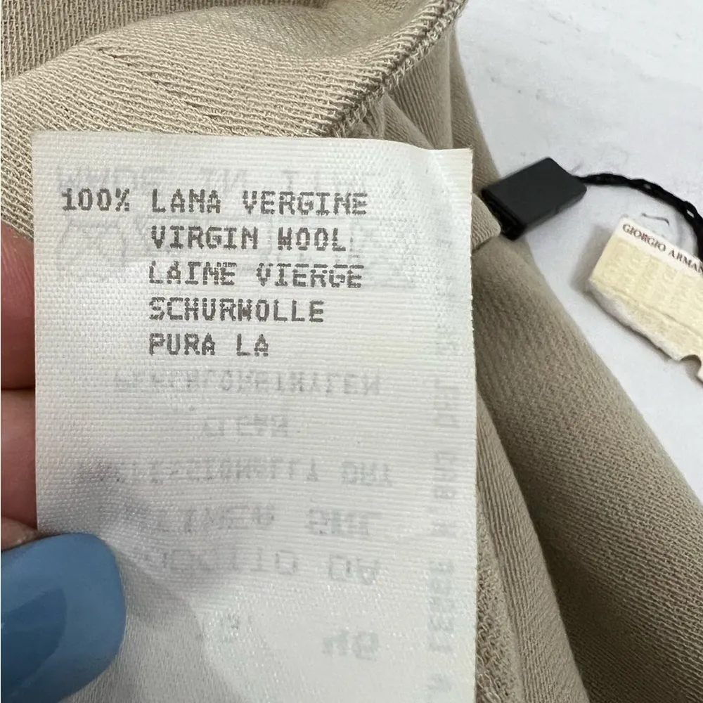 NWT - Vintage Emporio Armani Virgin Wool Sleeveless Tunic Top - Size 10 - Image 9