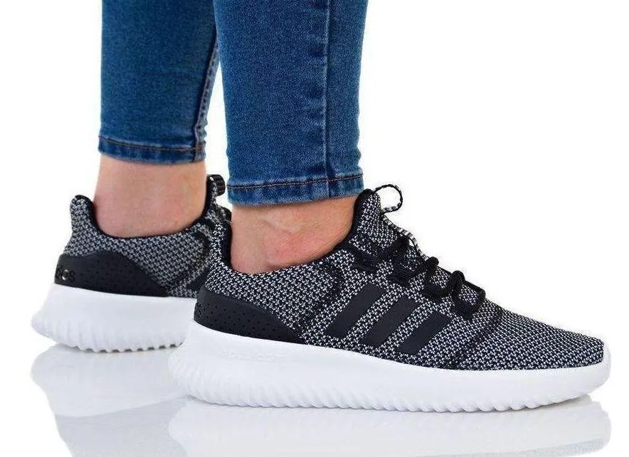 Adidas Women’s Cloudfoam Ultimate Running Shoes in Black/White Size 6 - Image 2