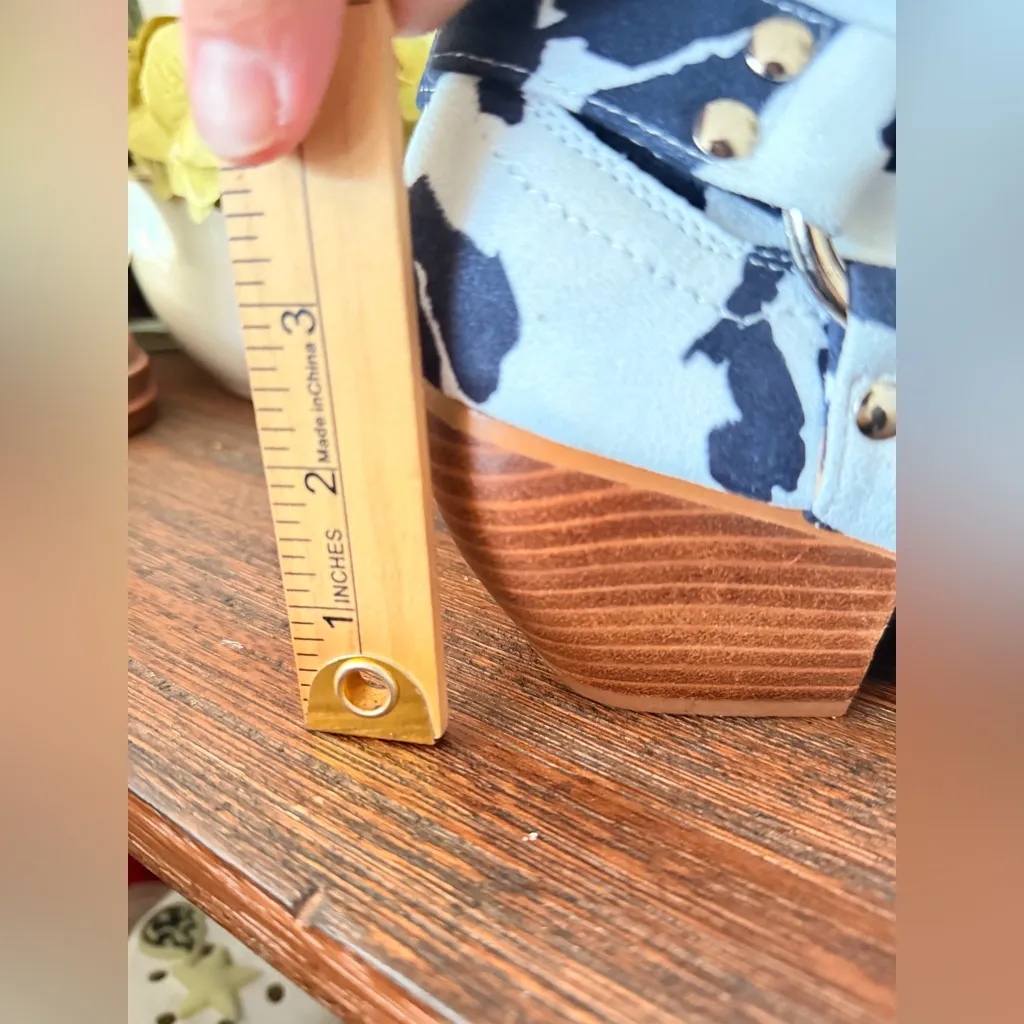 A RIDER GIRL Black/White Evon Cow Boots Women's Size 8.5 New - Image 7