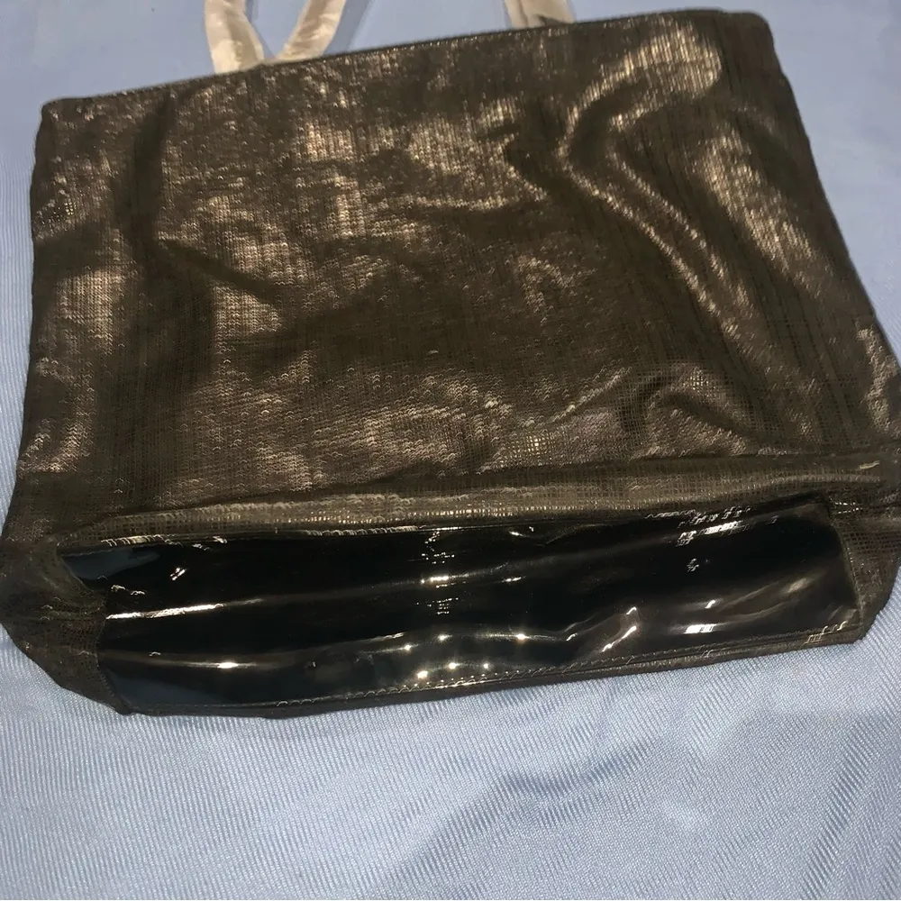 Retro Saks Fifth Avenue Black Two Handle Tote Bag New With Tags - Image 8