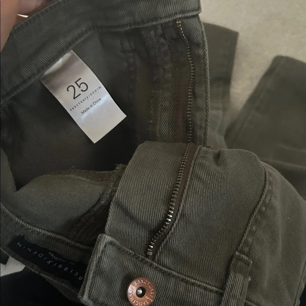 Sanctuary Denim Green High Rise Cargo Joggers - Image 6