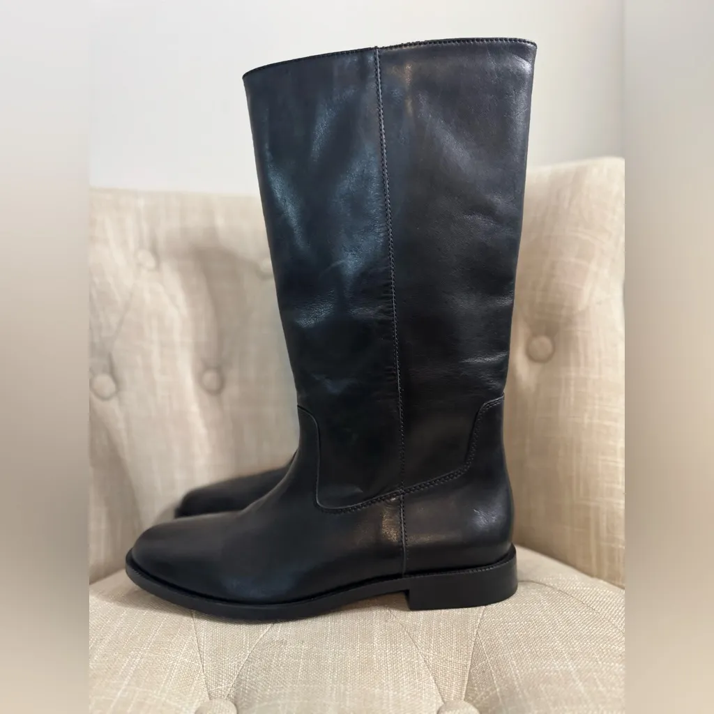 Mango Black Leather Boots - Image 5