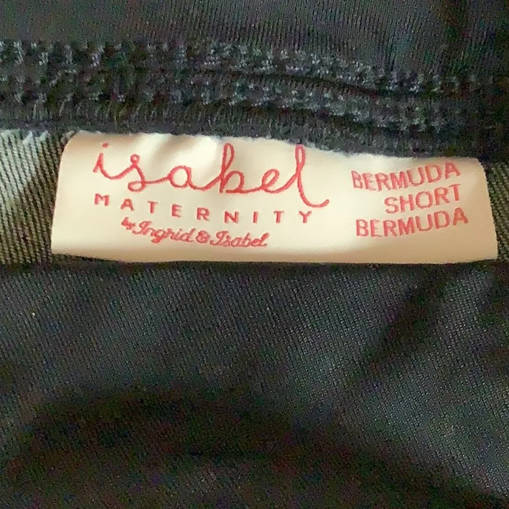 Isabel Maternity Size 10 Crossover Panel Bermuda Jean Shorts New With Tags Blue - Image 3