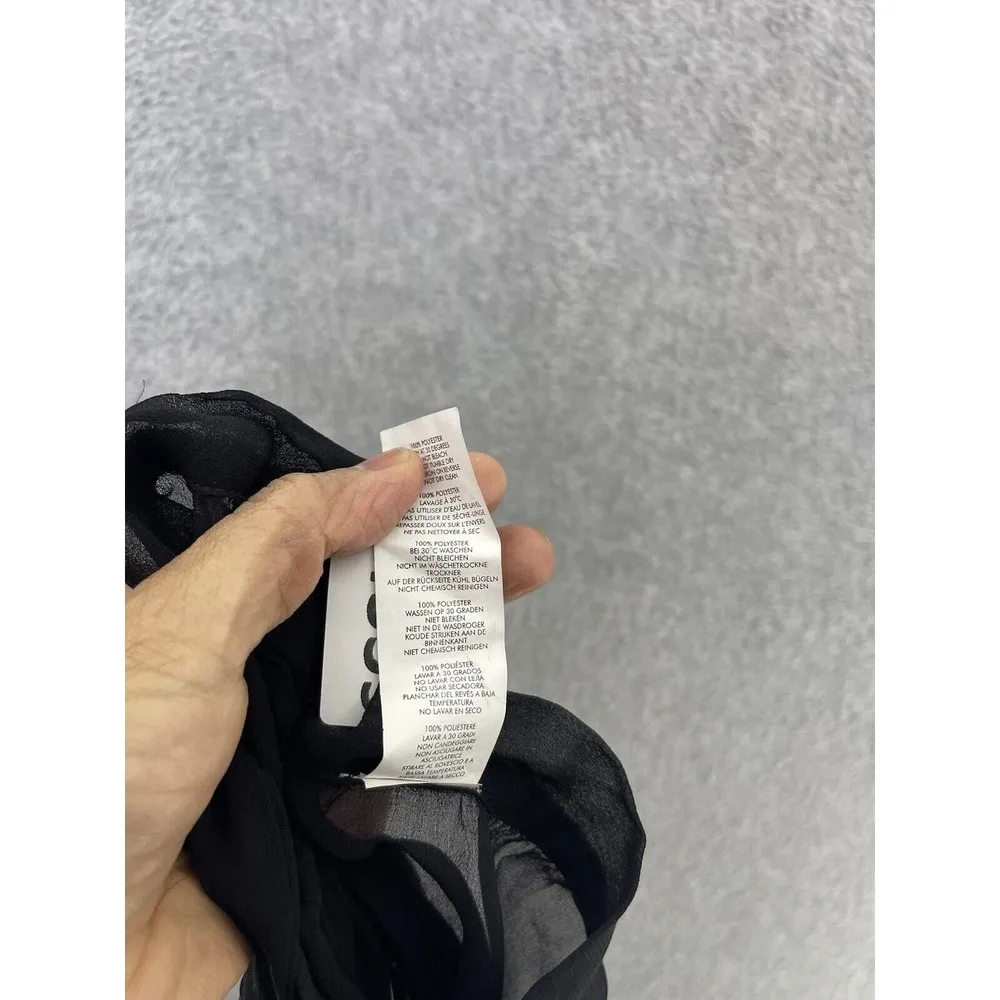 Nasty Gal Women's Wrap Beach Sarong Skirt Solid Black Mesh Long Size 4 - Image 4