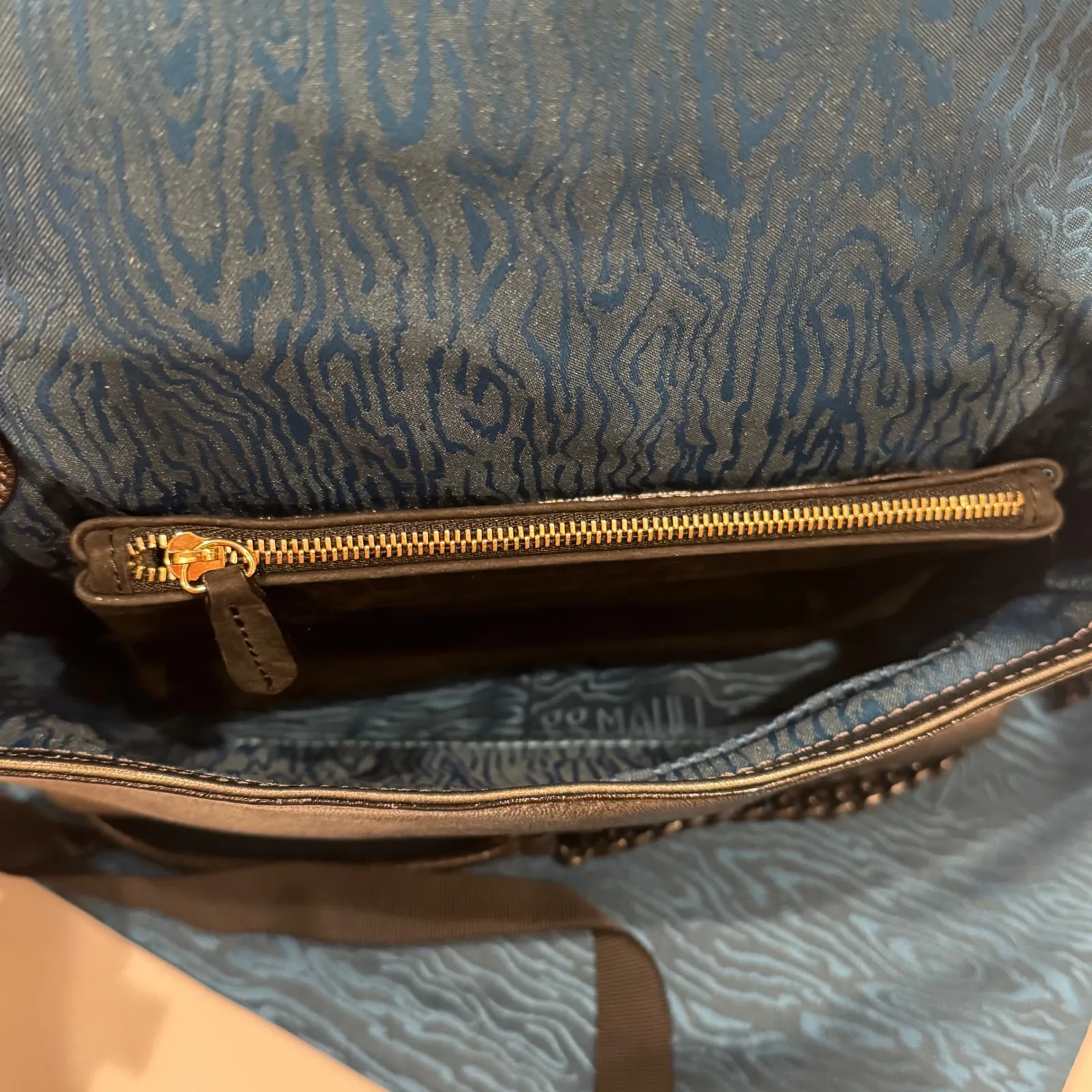 GG Maull Metallic Silver Studded Envelope Clutch Crossbody Bag "The Outlaw" $675 - Image 12