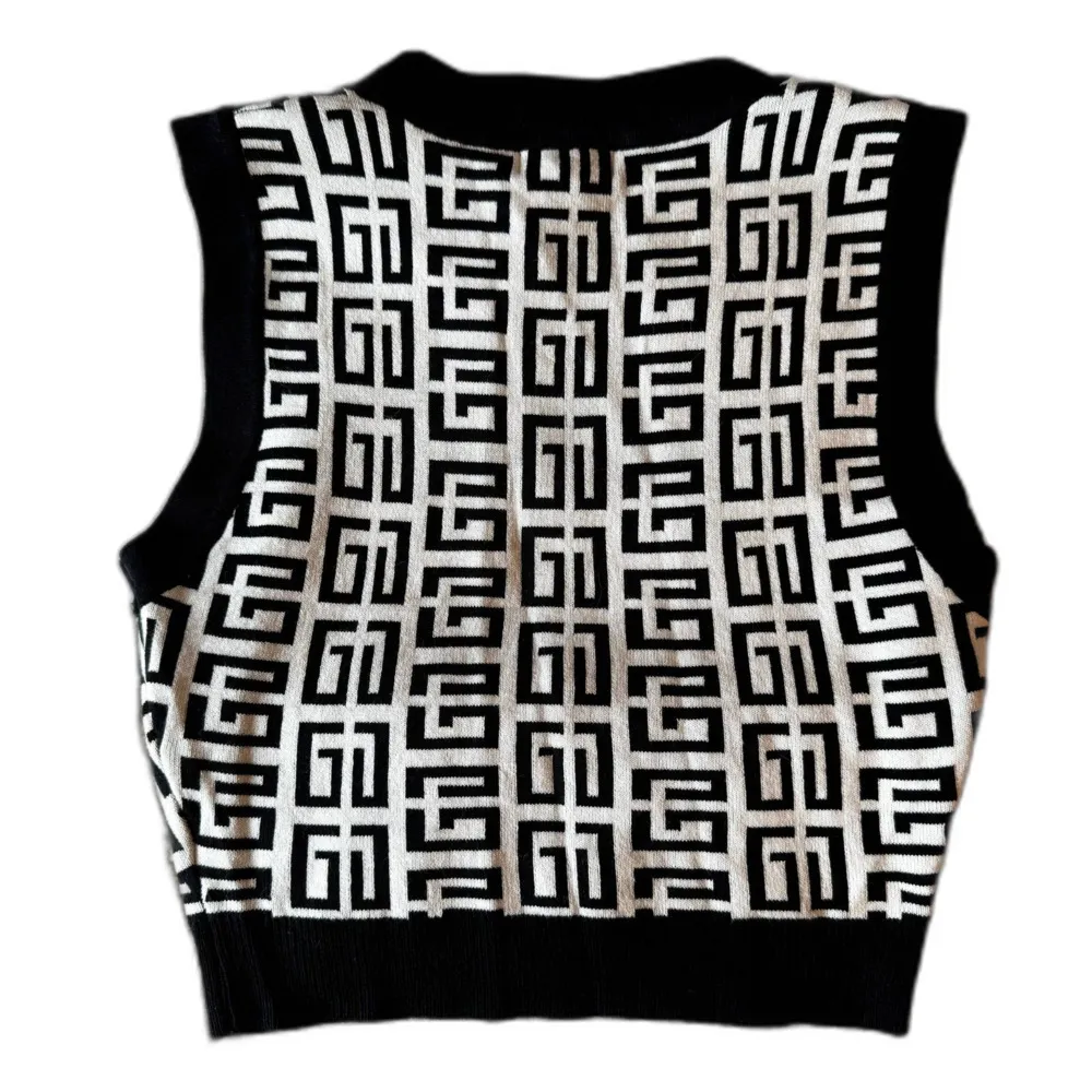 Immodel | Matching Set Pencil Skirt & Vest Top Novelty Button Size Medium NWT Black - Image 7