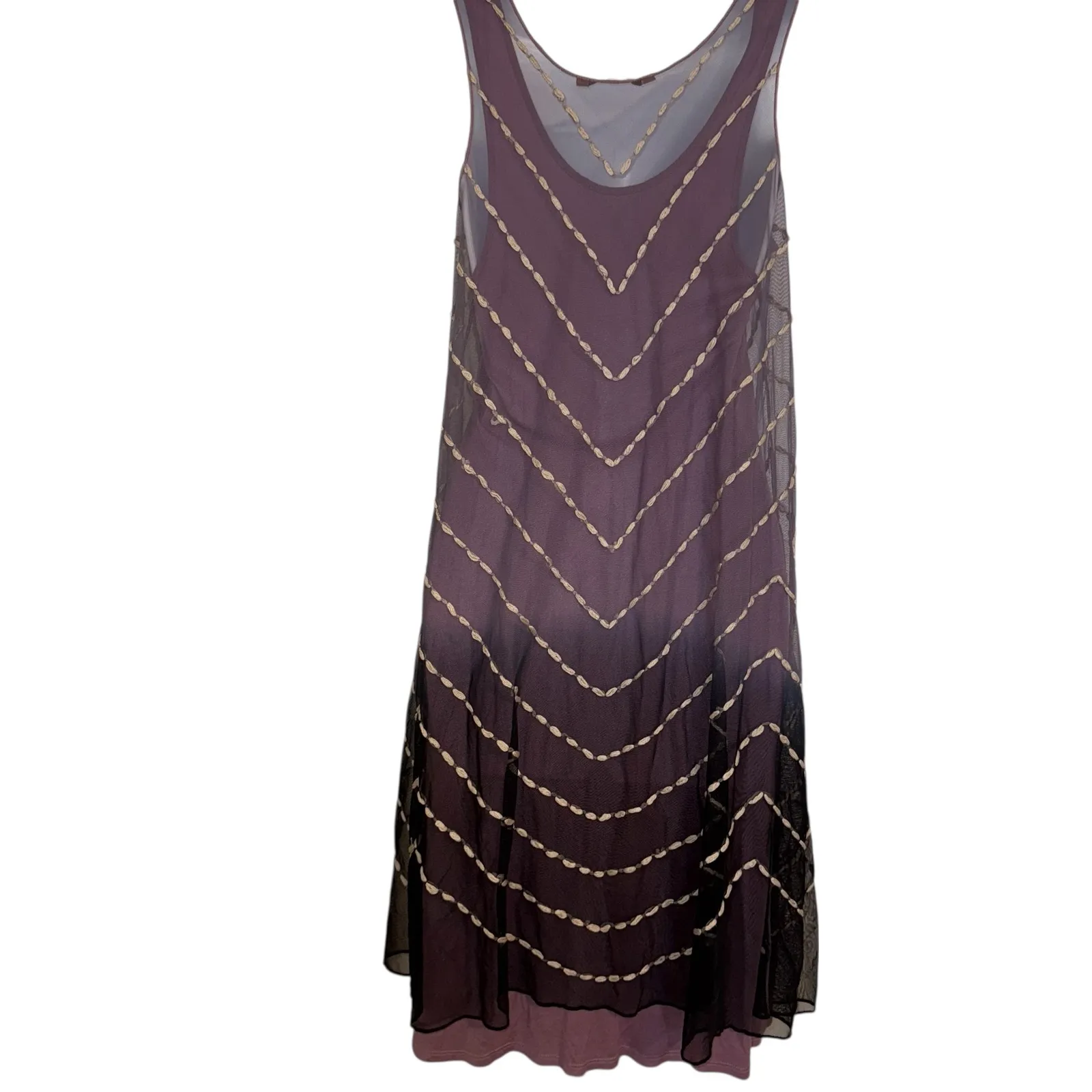 SOFT SURROUNDINGS La Jolla Mesh Ombre Shift Dress Lined EUC Size Small - Image 6