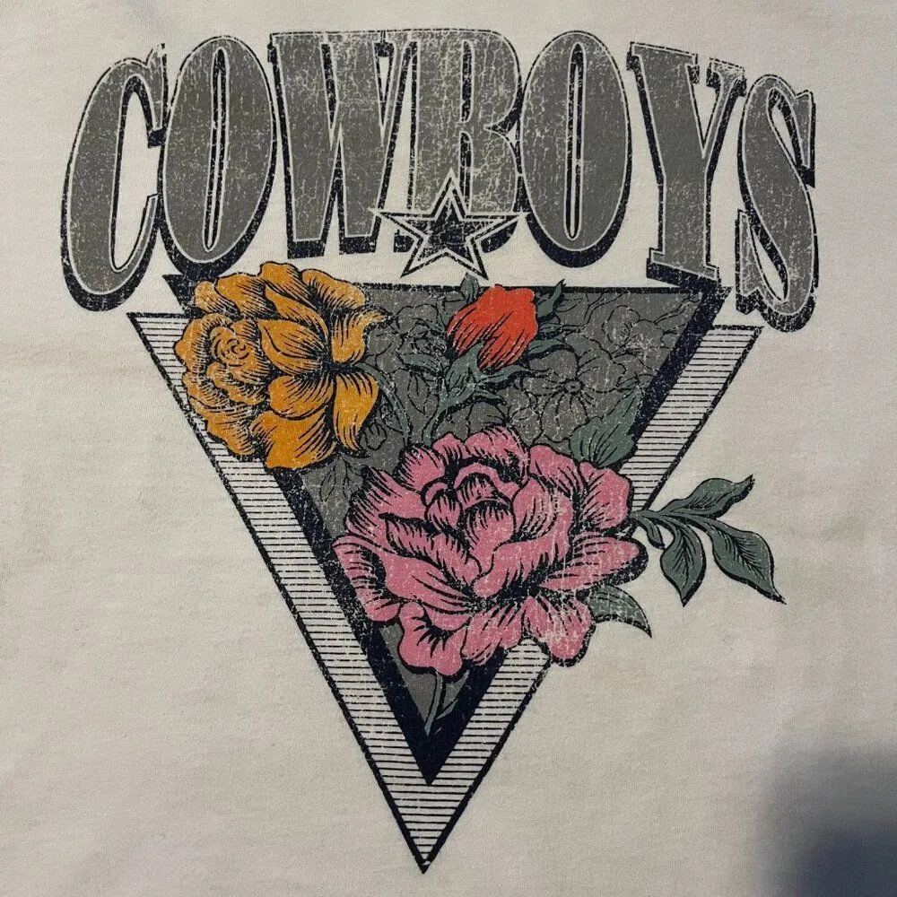 Women's Dallas Cowboys Crop Top XL White - Image 4