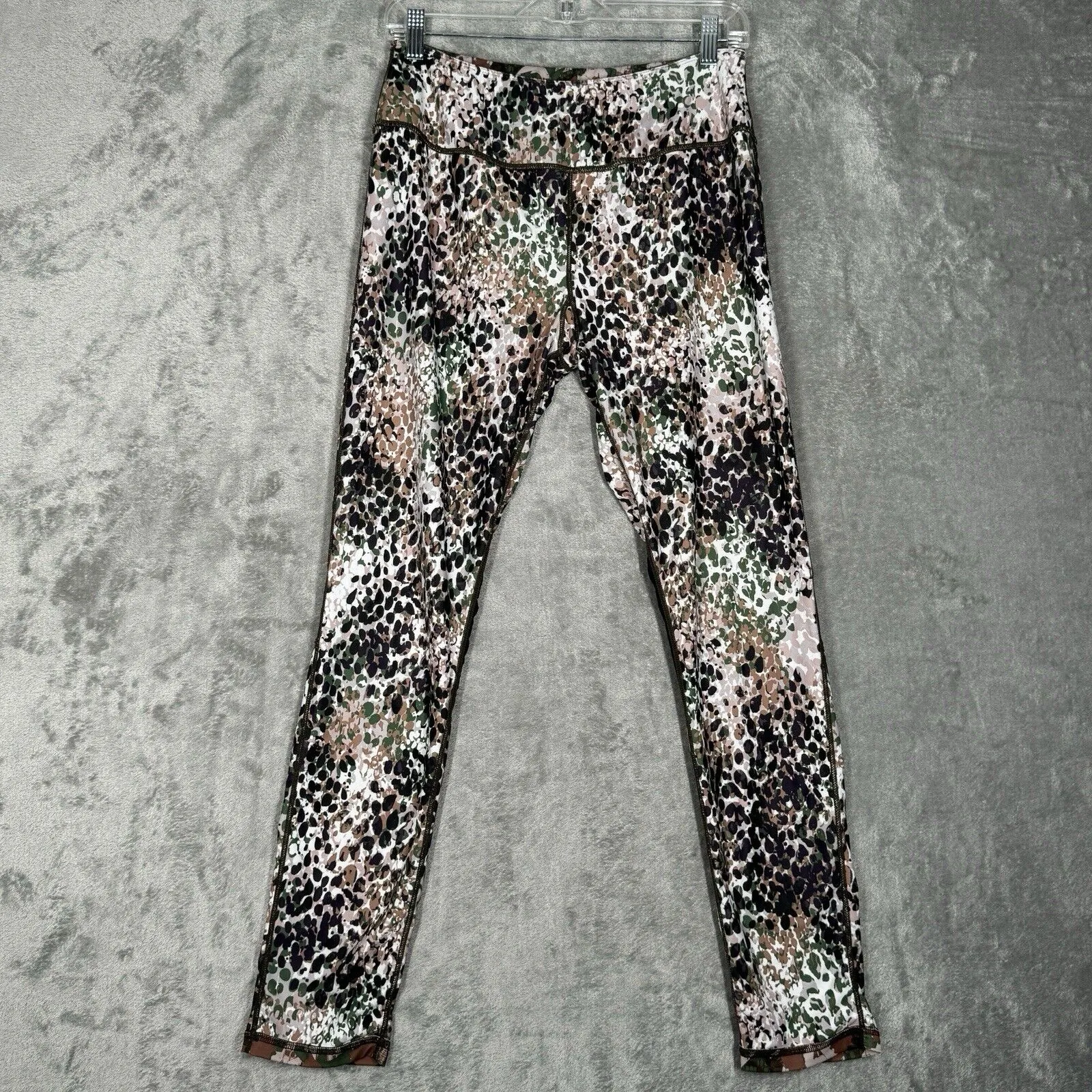 MP Pants Womens Large Brown Green‎ Reversible Leggings Cheetah Camo Casual Gym - Image 6