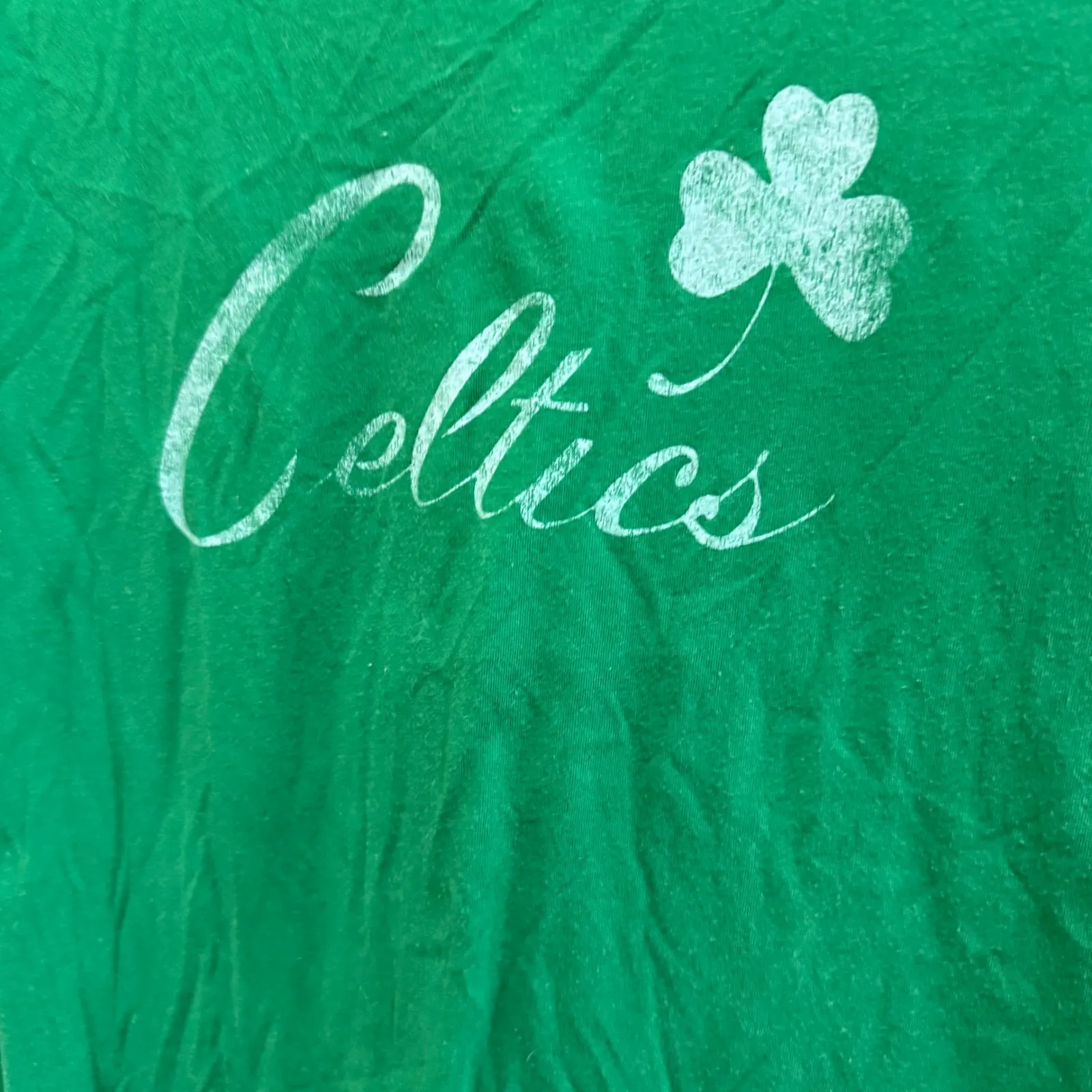 Adidas Boston Celtics NBA T-Shirt Women's XL Green‎ Short Sleeve Cotton Tee - Image 4