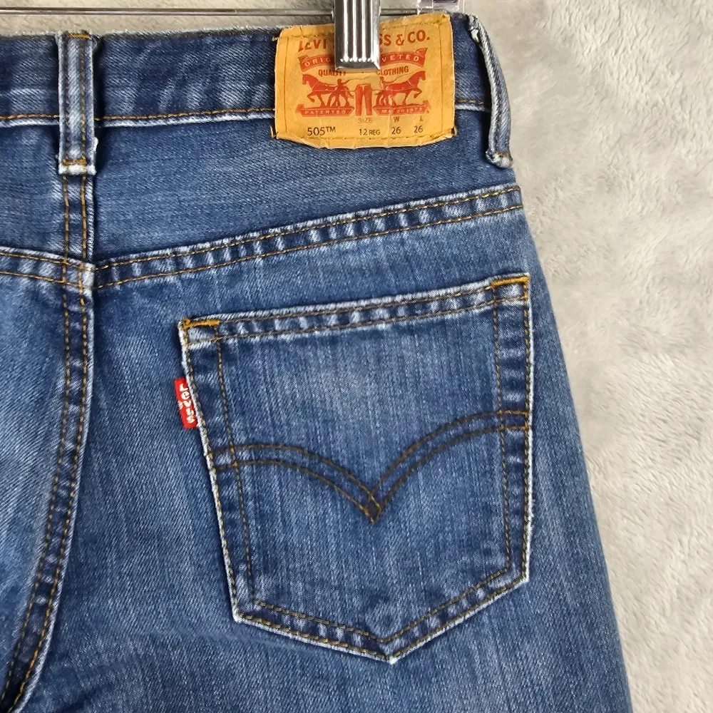 Levis 505 Blue Denim Jeans Womens Size 26x26 12 Reg - Image 11