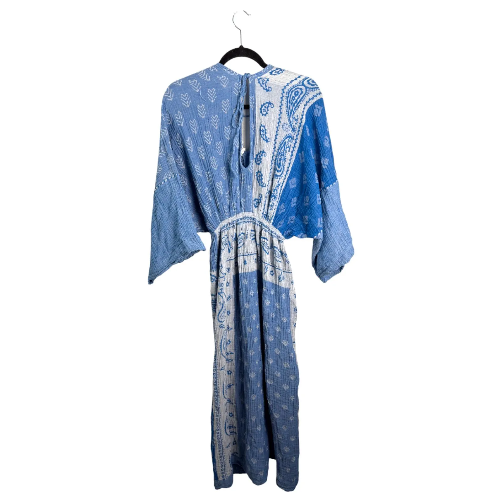 By Anthropologie Indigo Blue Dolman Sleeve Gauzy Flowy Midi Dress One Size - Image 4