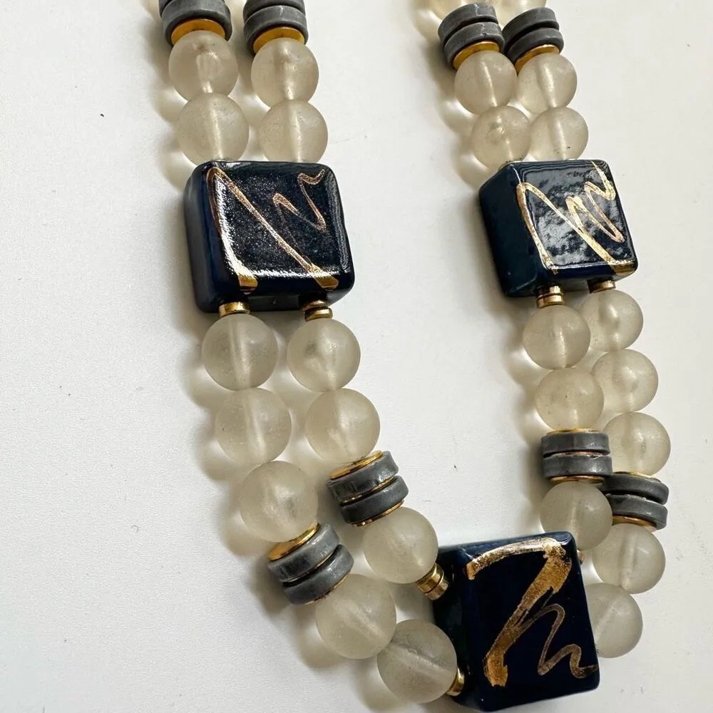 Vintage beaded double strand necklace - Image 8