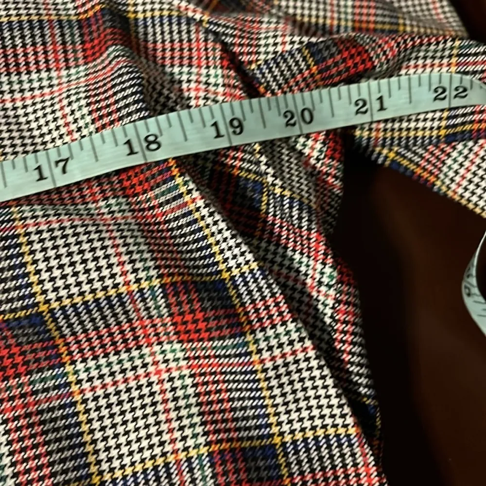 Maison Kitsune Multicolor Check Women’s Blouse Size 40 new Red - Image 9