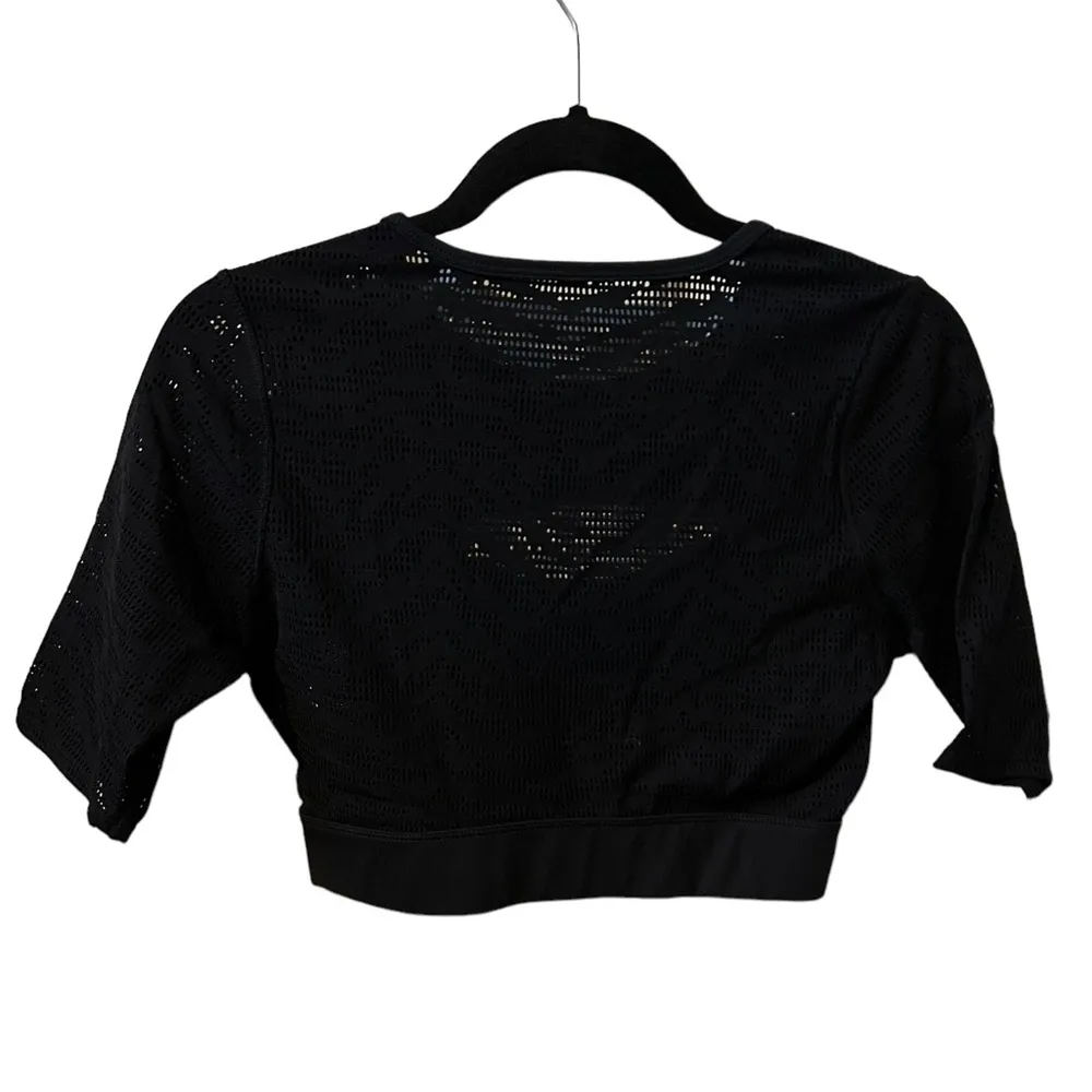Good American Black The Icon Crop Top Size 3 (Large). - Image 2