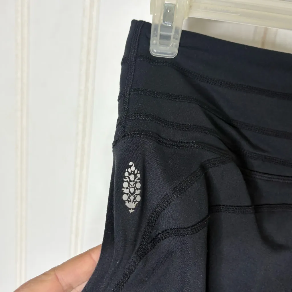 Free People Movement Swerve Leggings Black Hi Waist Ankle Tie Small 573 - Image 4