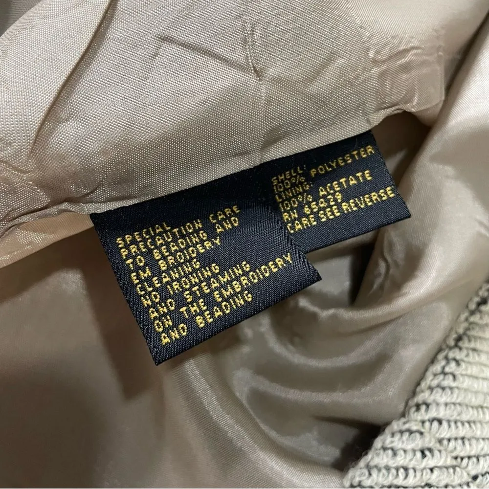 Vintage Donna Vinci Couture Two‎ Piece Embellished Skirt Suit Set Size 16 Brown - Image 10