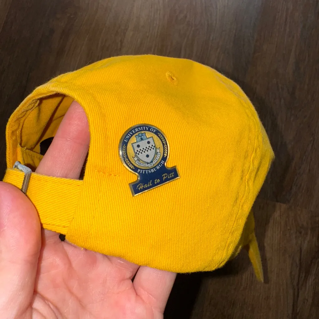 University of Pittsburgh Hat with Pin Yellow - Image 6
