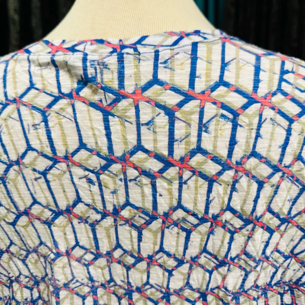 David Cline‎ Women Colorful Mosaic Patterned Fabric Lightweight V - Image 5