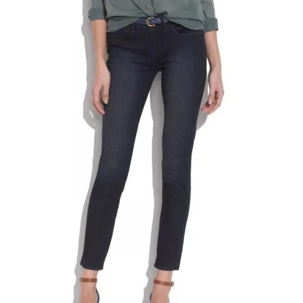 MADEWELL Skinny Skinny Ankle Jeans Dark Wash Mid Rise Waist Cropped Crop 27 W27 - Image 4