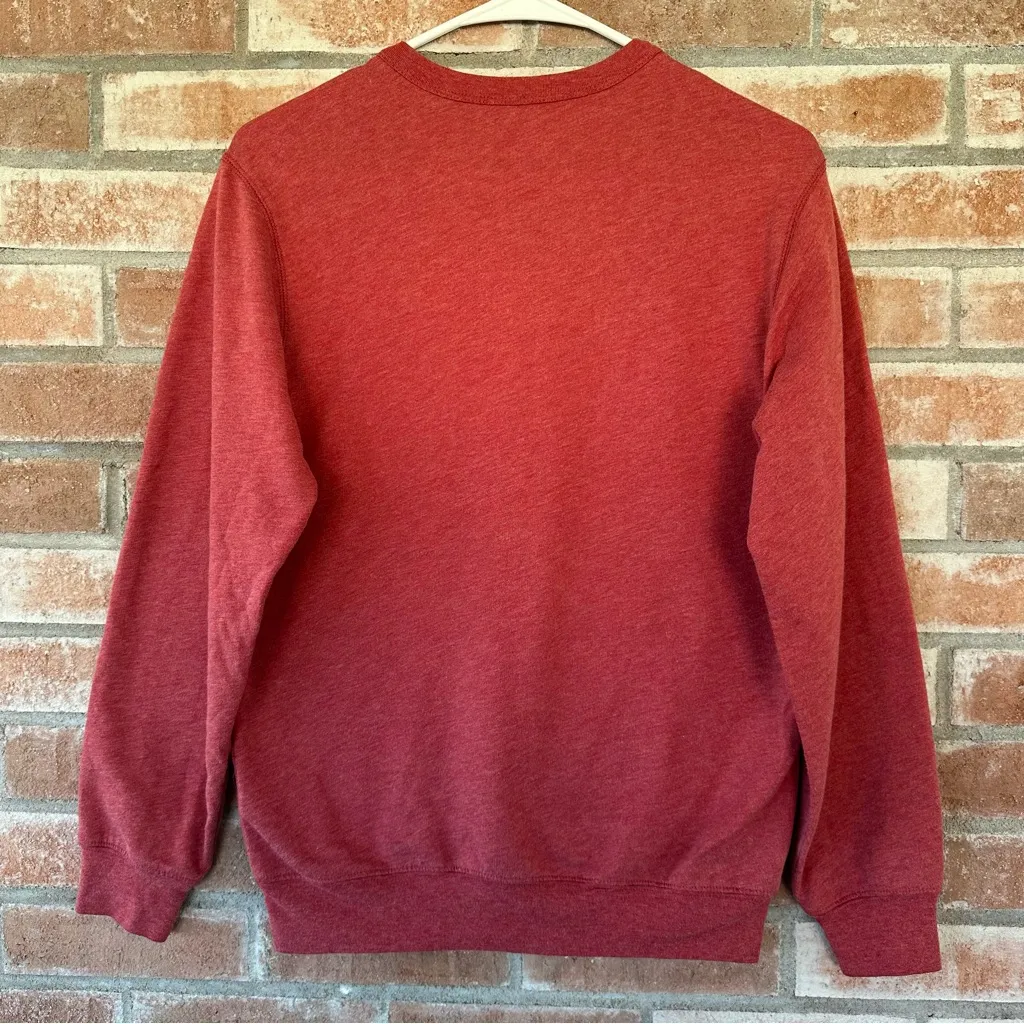 Walt Disney World Parks Sweatshirt Embroidered Mickey Mouse Christmas Small Red - Image 7