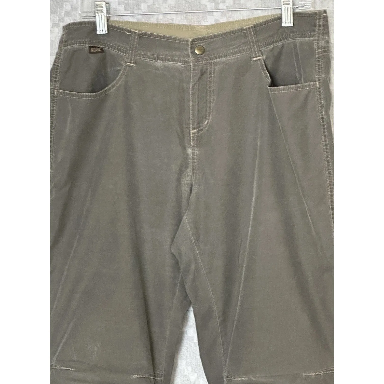 KUHL Dry Stretch Pants Womens 10 Brown Outdoor Hiking Casual Double Knee - Image 3