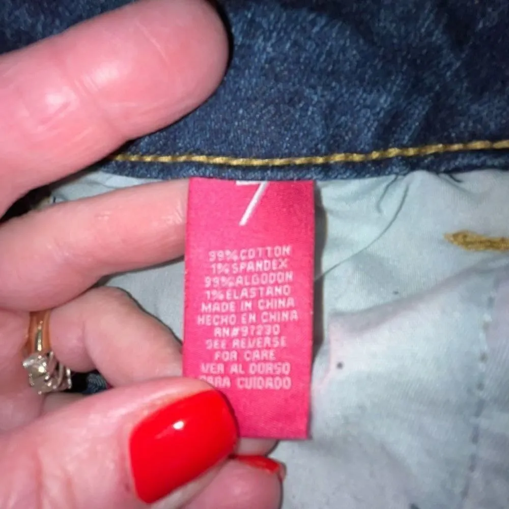 Almost‎ Famous mid-rise straight leg jeweled distressed jeans 7 - Image 7