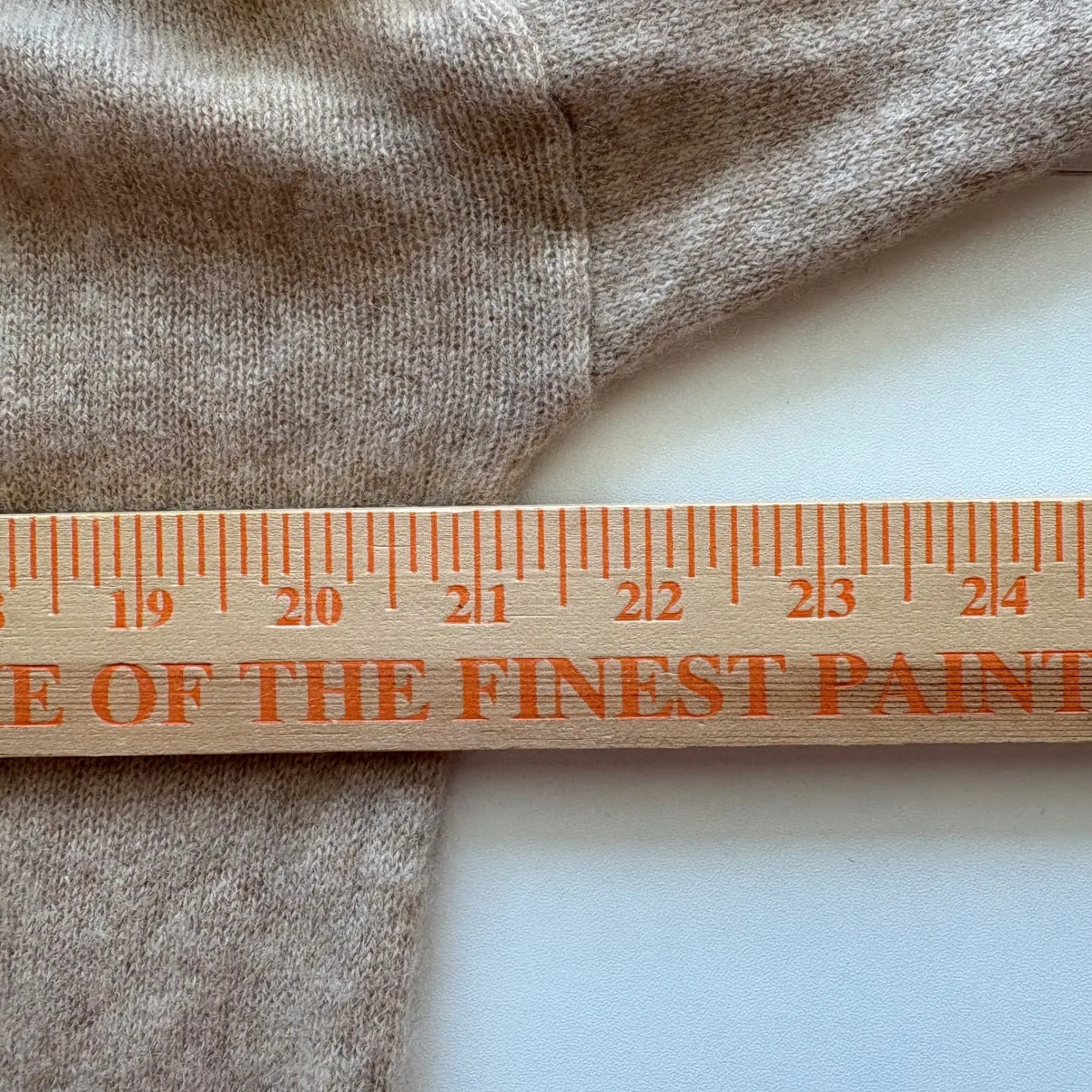 Tesori 100% Cashmere Open Front Cardigan Sweater, Longline, Soft, Beige, Women's Tan - Image 7