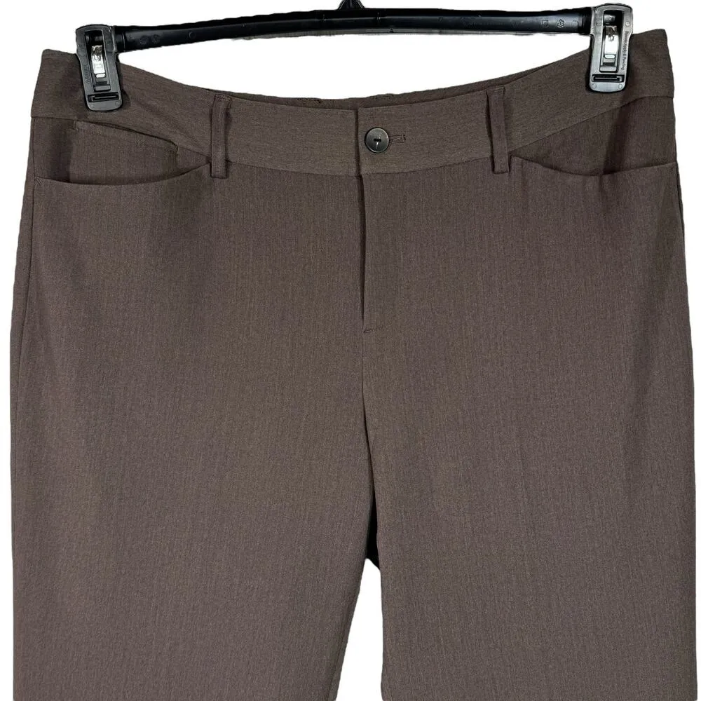 Eddie Bauer SZ 14 Womens Blakely Fit Dress Pants Zip-Fly Stretch Bootcut Brown - Image 2