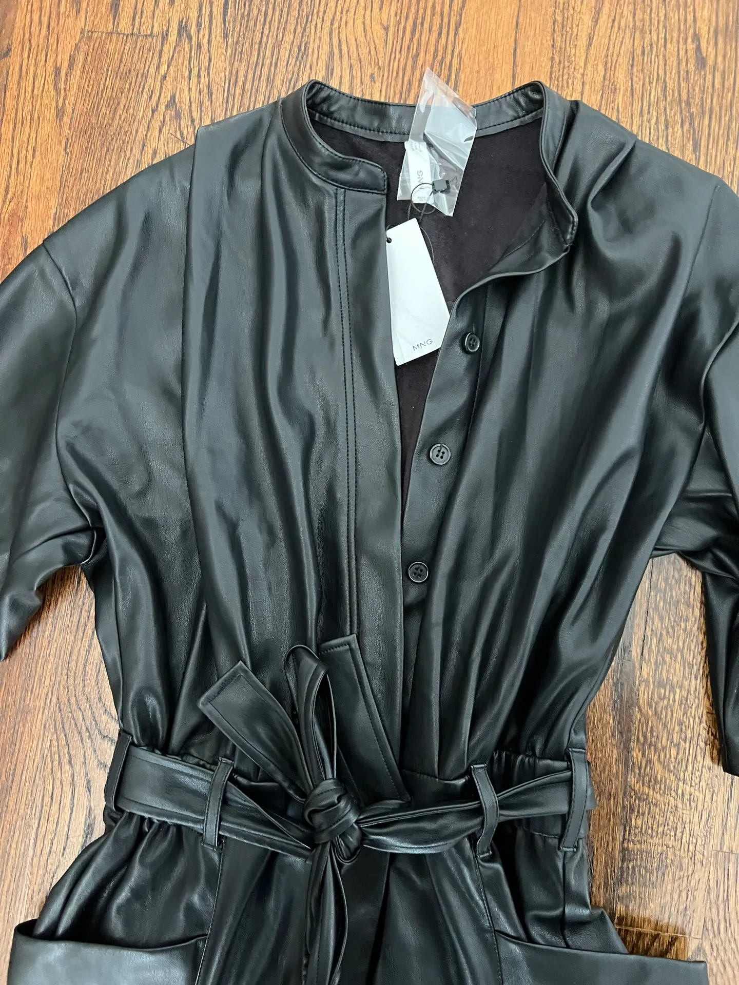 Mango Leather Jumpsuit - Image 5