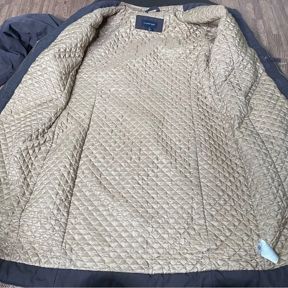 Lands’‎ End Womens Hooded Canvas Barn Chore Coat Parka Jacket Size Small - Image 11