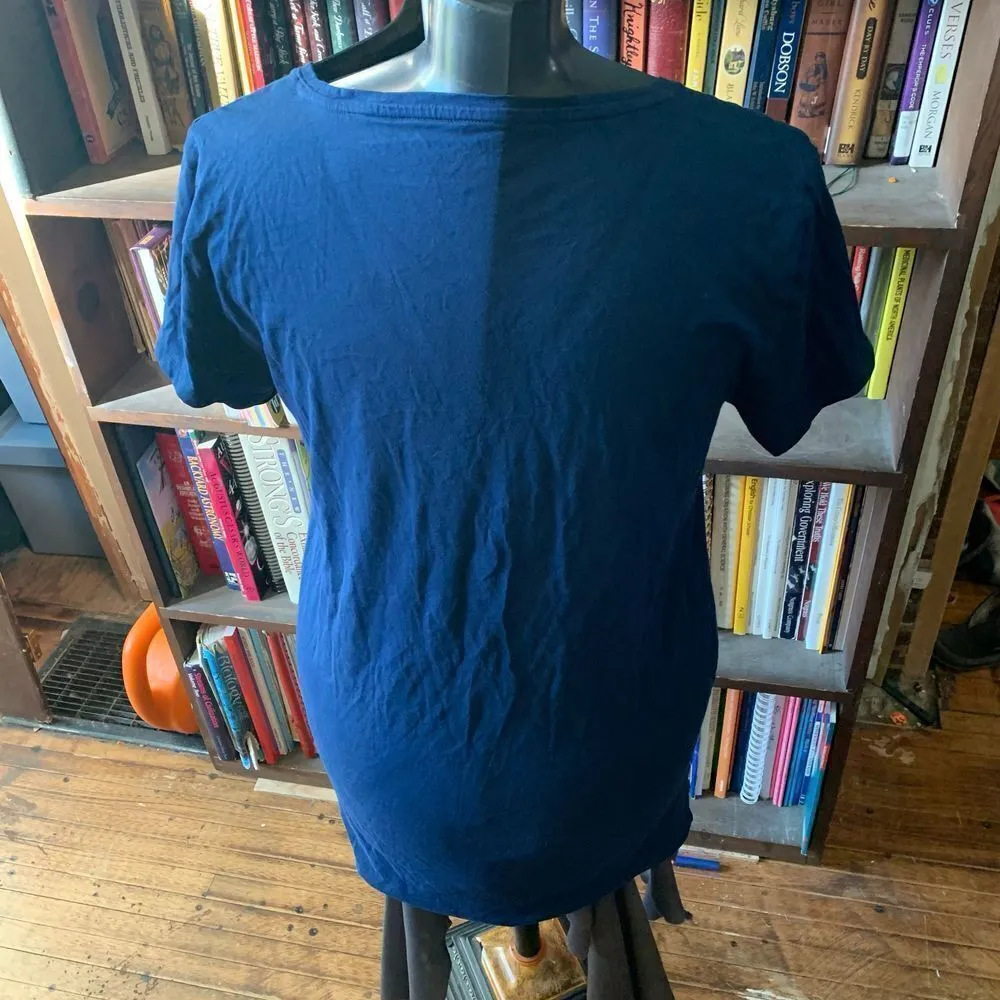 Victoria’s Secret M romantics floral V navy sleep shirt - Image 2